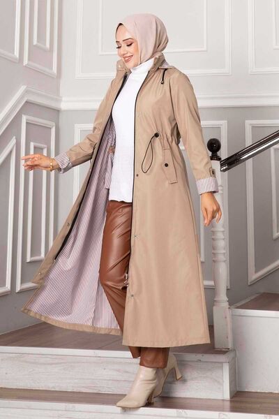 EBRUTESETTÜR Bondit Trench Coat with Tunnel Waistband