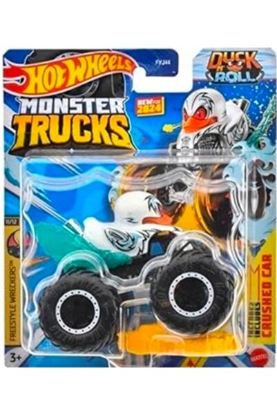 HOT WHEELS Monster Trucks Canavar Kamyonlar Duck N Roll 2024 Serisi 1:64 ölçekli