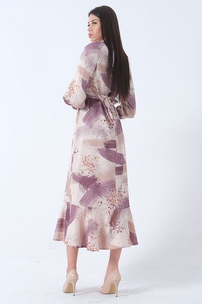 Feminist Lavender Modern Stylish Patterned Dress - Brush Blow 0807769