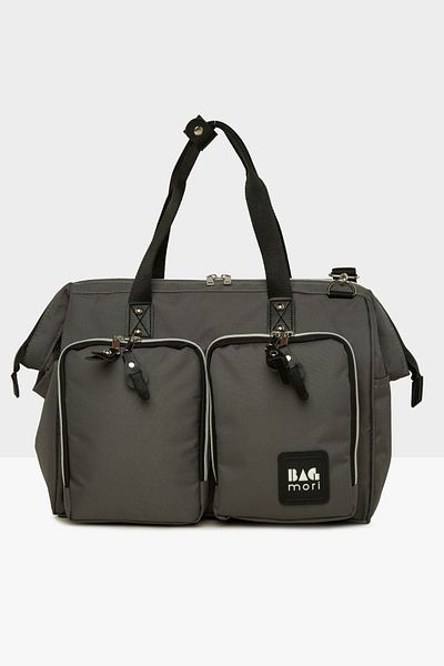 Bagmori Gray Double Pocket Baby Bag with Strap - m 000008498