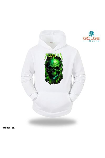 Gölge Store Φούτερ με κουκούλα MeTalliCa με στάμπα στήθους Oversize Unisex