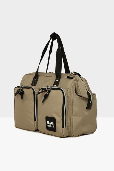 Bagmori Mink Color Double Pocket Bag for Mother Baby - m 000008498