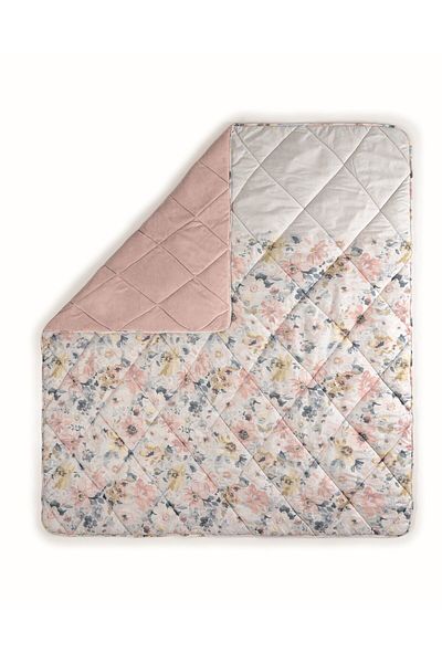 Cotton Box Velvet Double Quilt Dalya Powder 195X215 cm