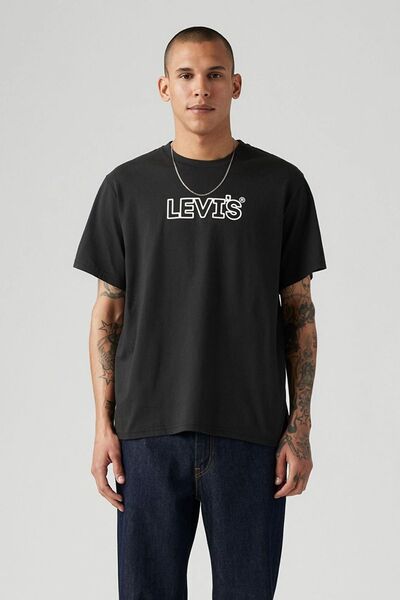 Levis Ανδρικό μπλουζάκι Levi's με μαύρη στάμπα Relaxed Fit - 16143-1500