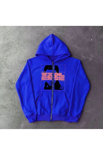 MAYDAY CULTURE Unisex Blue Regular Fit Printed Jacket