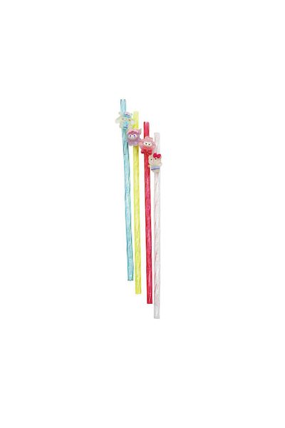 Fark Teknoloji Figured Mica Washable Party Straws 4 Pieces (Cleaning Brush Gift)