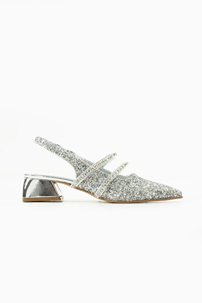 DUXAL SHOES kadın taşlı şık babet-topuklu ayakkabı-LİNDA