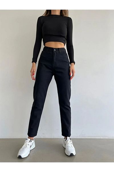 dressmix Flexible Lycra Black Boyfriend Jeans - Size 1 Small Forehead Jeans