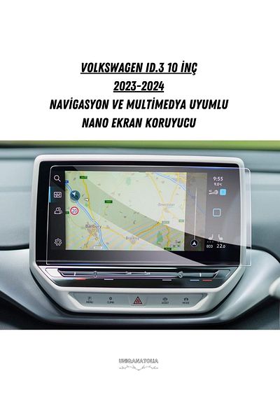 UniqAnatolia Volkswagen Id.3 2023 2024 Navigation and Multimedia Compatible Nano Screen Protector
