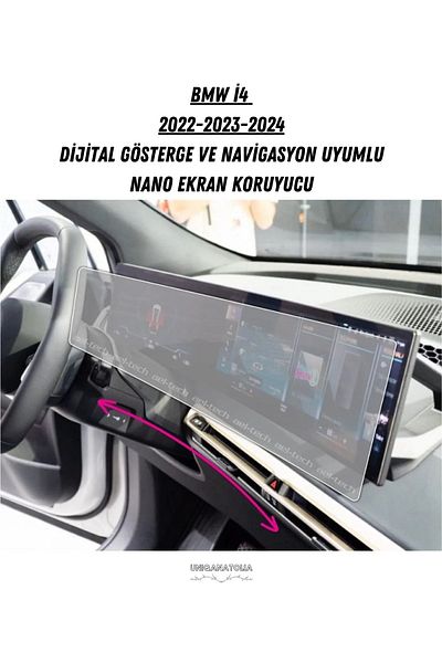 UniqAnatolia Bmw I4 2022 2023 2024 Nano Screen Protector Compatible with Digital Display and Navigation
