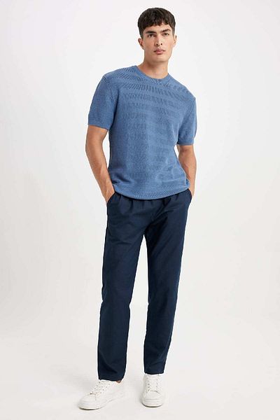 DeFacto Βαμβακερό Skinny Jogger παντελόνι - με κορδόνια στη μέση και ελαστικές τσέπες Z6475az24au