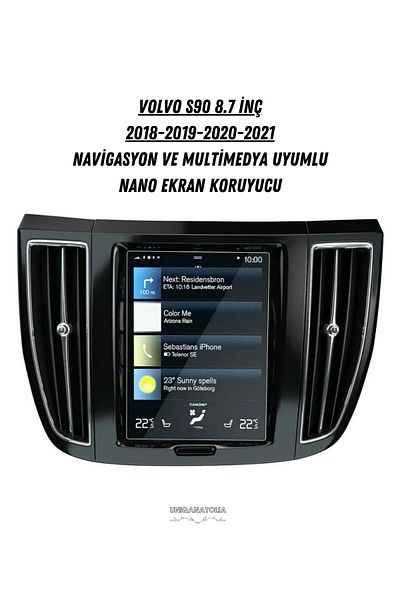UniqAnatolia Volvo S90 2018 2019 2020 2021 Navigation & Multimedia Compatible Nano Screen Protector