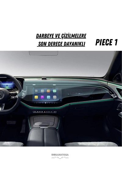 UniqAnatolia Mercedes E220 2024 Ghost Instrument and Multimedia Passenger Screen Compatible Nano Screen Protector