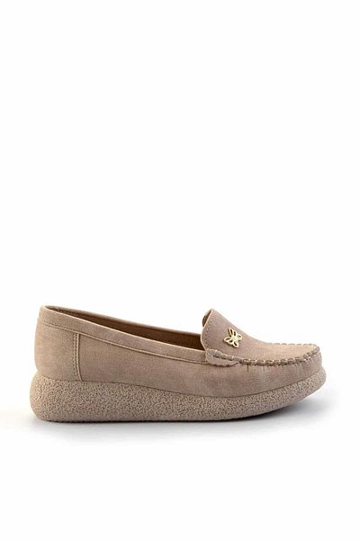 Bambi Beige Nubuk Damen Loafer Schuhe K 01823016001