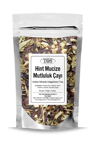 TOS The Organic Spices معجزة هندية - 100 جرام شاي السعادة (1. الجودة) شاي السعادة الهندي المعجزة