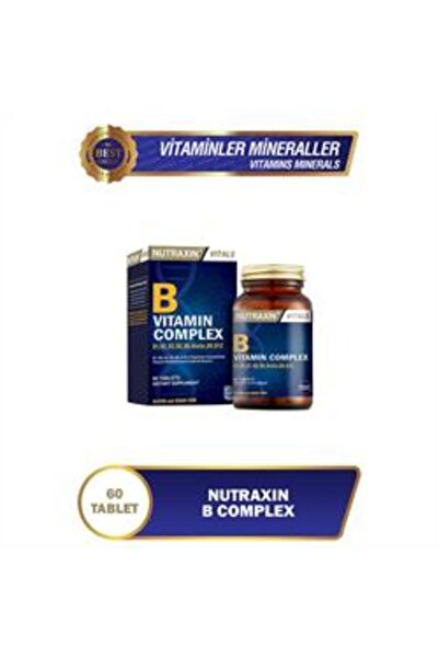 Nutraxin STD Nutraxin Vitals B Vitamin Complex 60 Tablet ( TEKLİDİR )