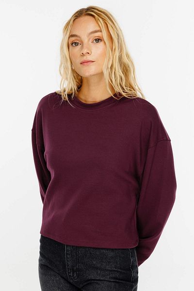 Hooopstore Φούτερ Oversize Cotton Cherry