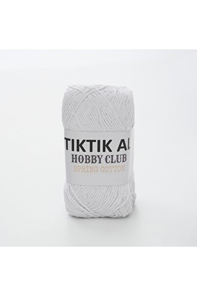 TıkTık AL Beyaz Amigurumi Ve Punch (PANÇ) Ipi %100 Pamuk Natürel Koton