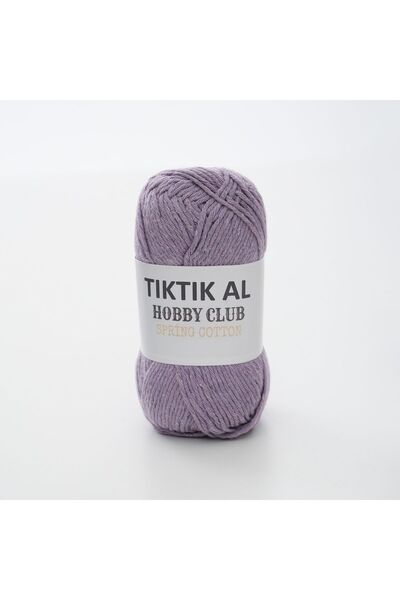 TıkTık AL Lila Amigurumi Ve Punch (panç) Ipi %100 Pamuk Natürel Koton