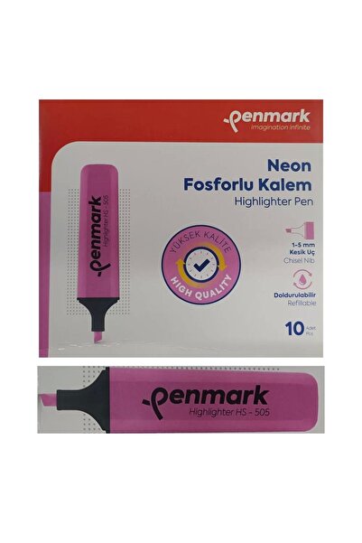 penmark Fosforlu Kalem Neon Pembe Renk (10 ADET)