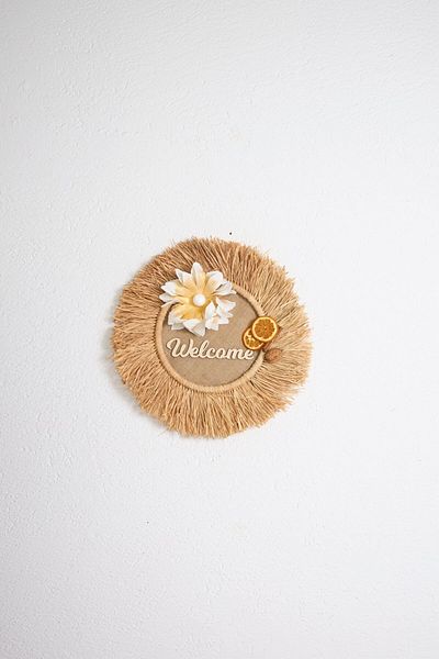 Maison Avf Bohemian Decorative Raffia Eva Artificial Flower Door Ornament