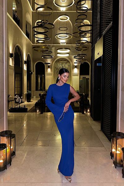 Eyyo Saks Jack One Sleeve Long Dress ATE-0934