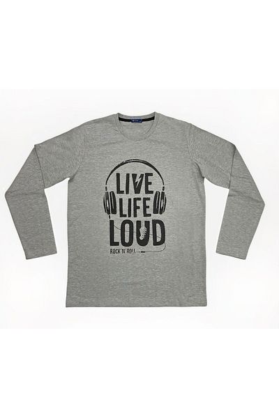 Masimar Men's Single Jersey Printed Crew Neck Sweatshirt