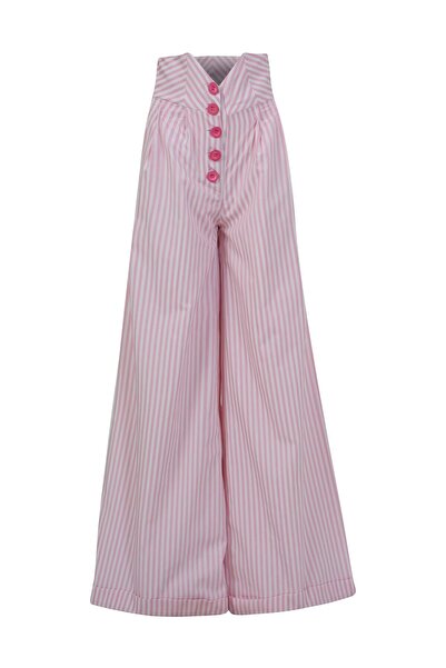 Rheme And Fons Özel Tasarım Couture El Işçiliği Çizgi Ve Düğme Detaylı Pembe ...