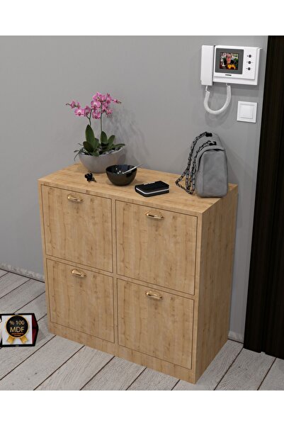 KONAK EV EŞYALARI Borja Ayakkabılık,MDF,Çok Amaçlı Dolap,Portmanto,Kolay Kurulum