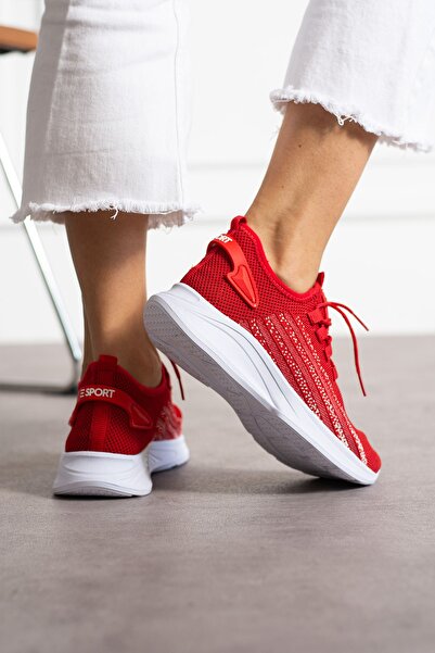 en7 Kırmızı Buz Unisex Yıkanabilir Rahat Hava Alabilen Kokusuz Triko Spor Ayakkabı Sneaker 015