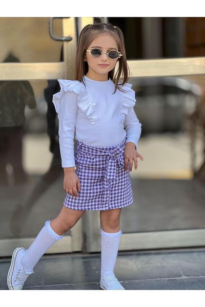 ALPİDS Interlock Blouse and Skirt Set for Girl