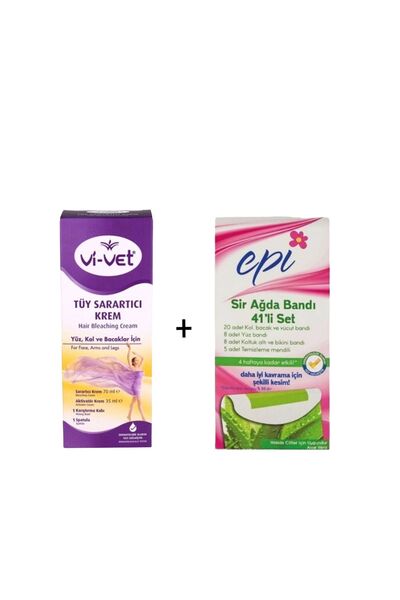 Epi Sır Ağda Bandı 41 adet & Tüy Sarartıcı Krem
