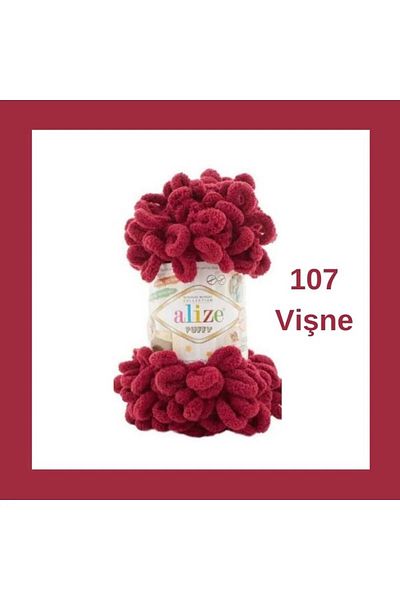 Alize Big Bowknot Puffy Hand Knitting Yarn - 100 Gr. 9 Mt. Finger and Blanket Rope
