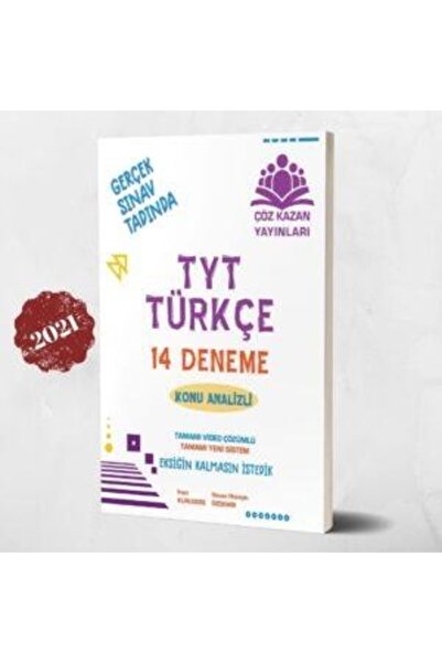 Çöz Kazan Yayınları Türkçe Deneme Tyt 14lü Konu Analizli