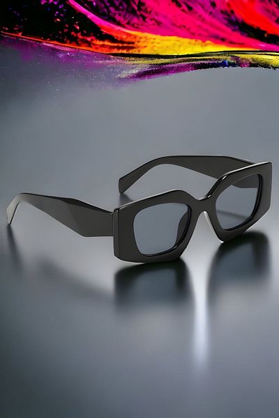 MACERATİ Vintage Unisex Black Sunglasses