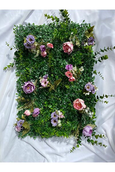 Z&B FLOWERS Dekor Süsü Duvar Yapay Çiçek Süsü Duvar Dekoru Yapay Şimşir Yapay Çiçe Balkon Dekoru