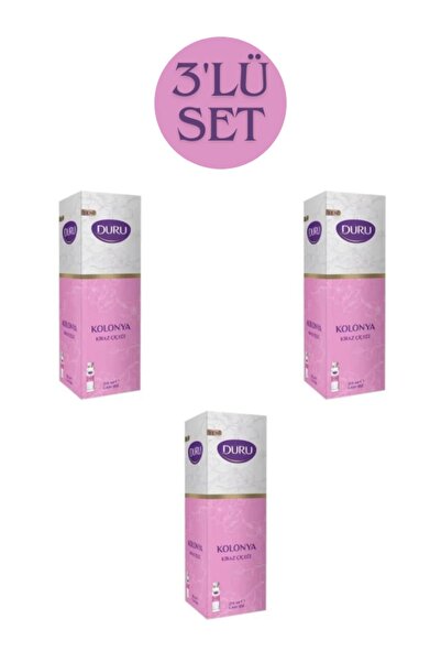 Duru 3'lü Kiraz Çiçeği Kolonya Seti (cam şişe)