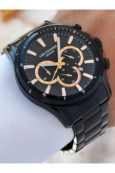 Lee Cooper 5 Atm Waterproof Steel Cord Men's Wrist Watch - Functions Active