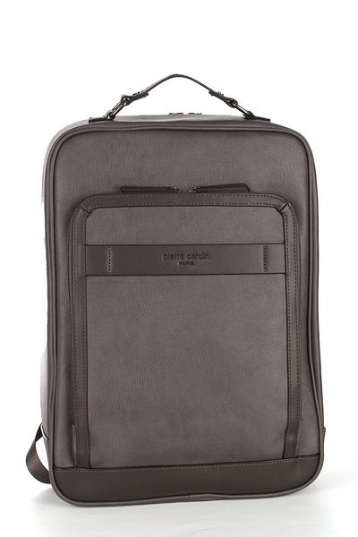 Pierre Cardin Pirre Cardin 01Pc00110 - Vegan Gray Backpack, Water Resistant Notebook Bag