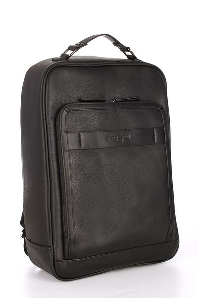 Pierre Cardin Pirre Cardin 01Pc00110 - Vegan Black Backpack, Water Resistant Notebook Bag