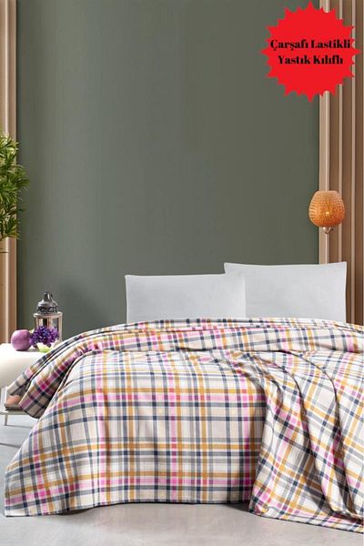 Mulberry Single Snow Sheet and Elastic Pique Bedspread Set