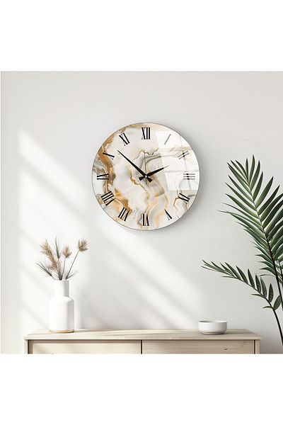 huhuli Modern Designed Glass Wall Clock Huhu338