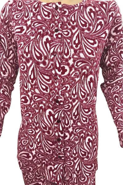 Tuba 9276- Women's Front Open Winter Pajamas Set