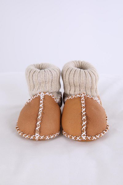 Babyhola Newborn Baby Slippers - 100% Leather, Girl, First Step Shoes, Boxed Gift 8000C20