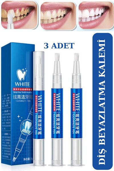 Uniquem 3 Adet Diş Beyazlatma Kalemi Parlatıcı Jel Kalem