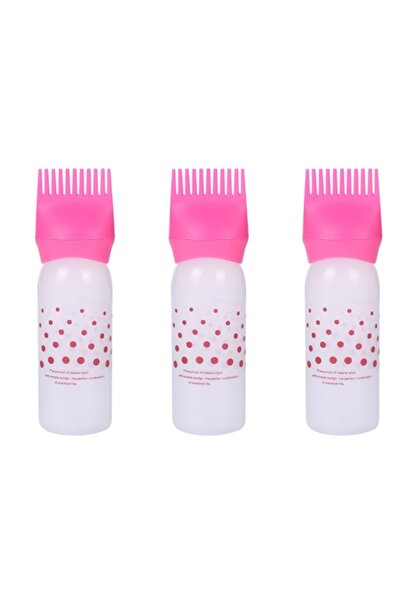 newnet 3 bucăți de culoare roz, ușor de utilizat, sticle aplicatoare pentru v...