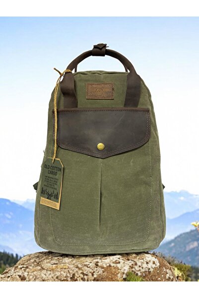 Old Cotton Vintage Deri Kanvas Su Geçirmez Disayn Unisex Gezi Okul Kamp Seyah...