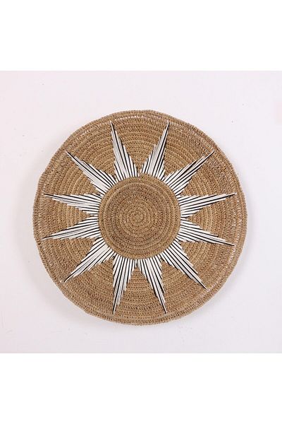 Mylamp Φυσικό Πιάτο Τοίχου Raffia 60 cm
