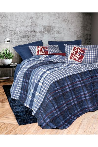 Cotton Box Ολοκληρωμένο Σετ Ζευγάρι Roger Navy Blue Masculine