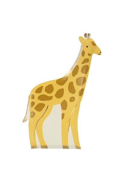 Meri Meri - Giraffe Plates - Giraffe Plates - 8 Pieces
